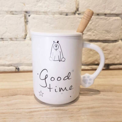 Ceramic cup with spoon - 4