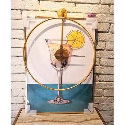 Декоративная картина, украшенная часовым механизмом - 4