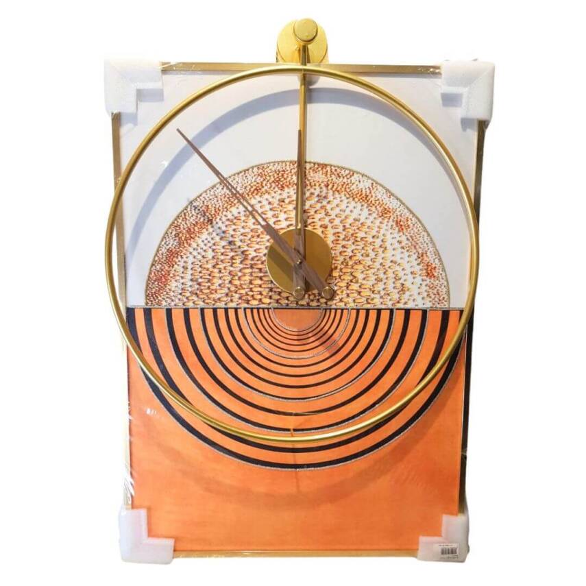 Декоративная картина, украшенная часовым механизмом - 1