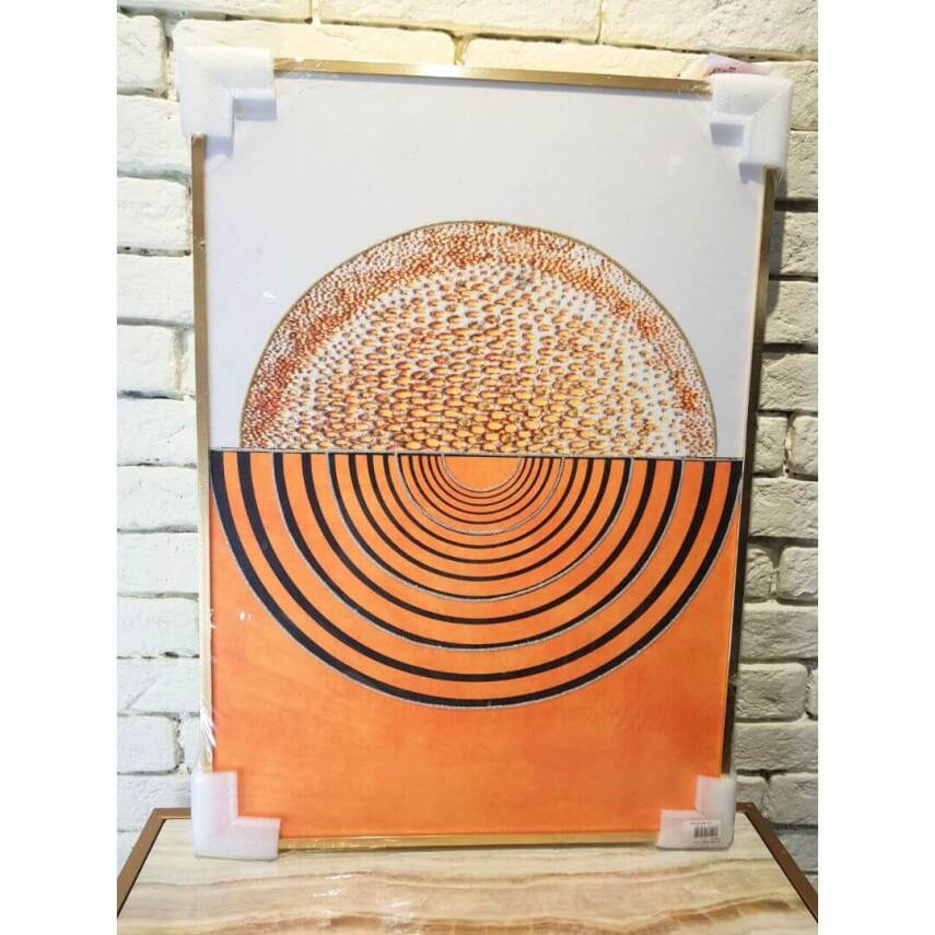 Декоративная картина, украшенная часовым механизмом - 5