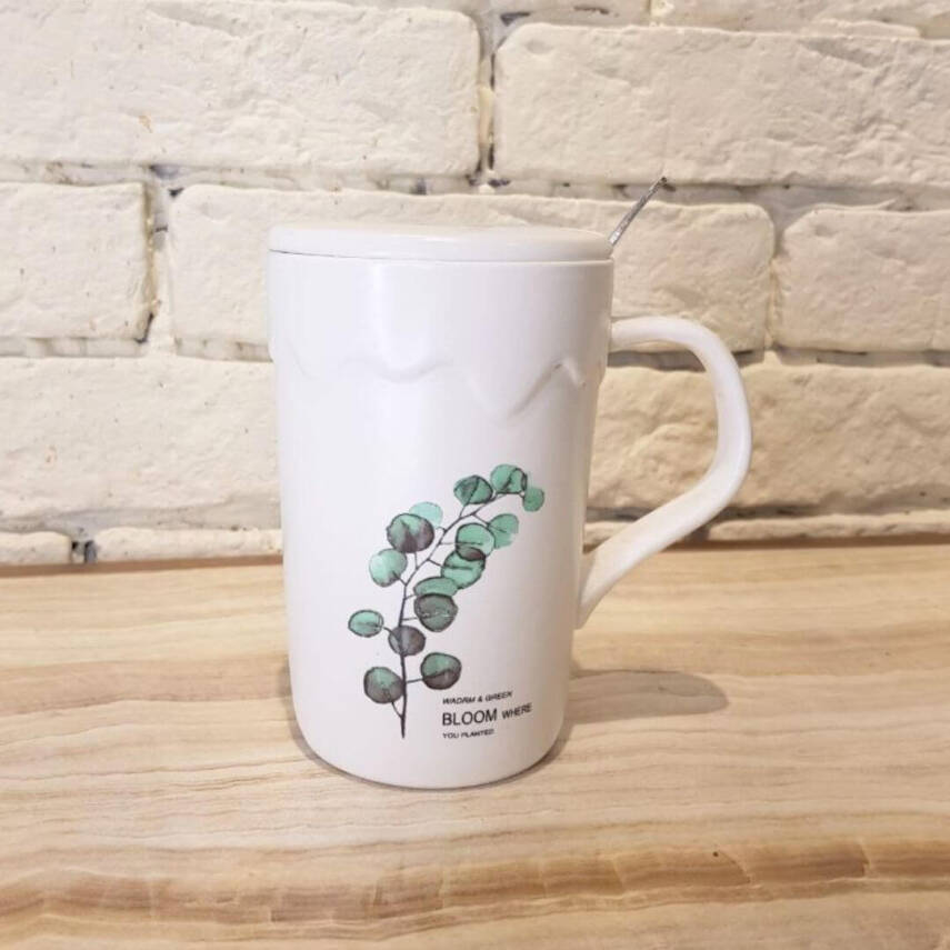 Ceramic cup with spoon - 4