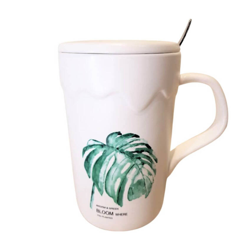 Ceramic cup with spoon - 1