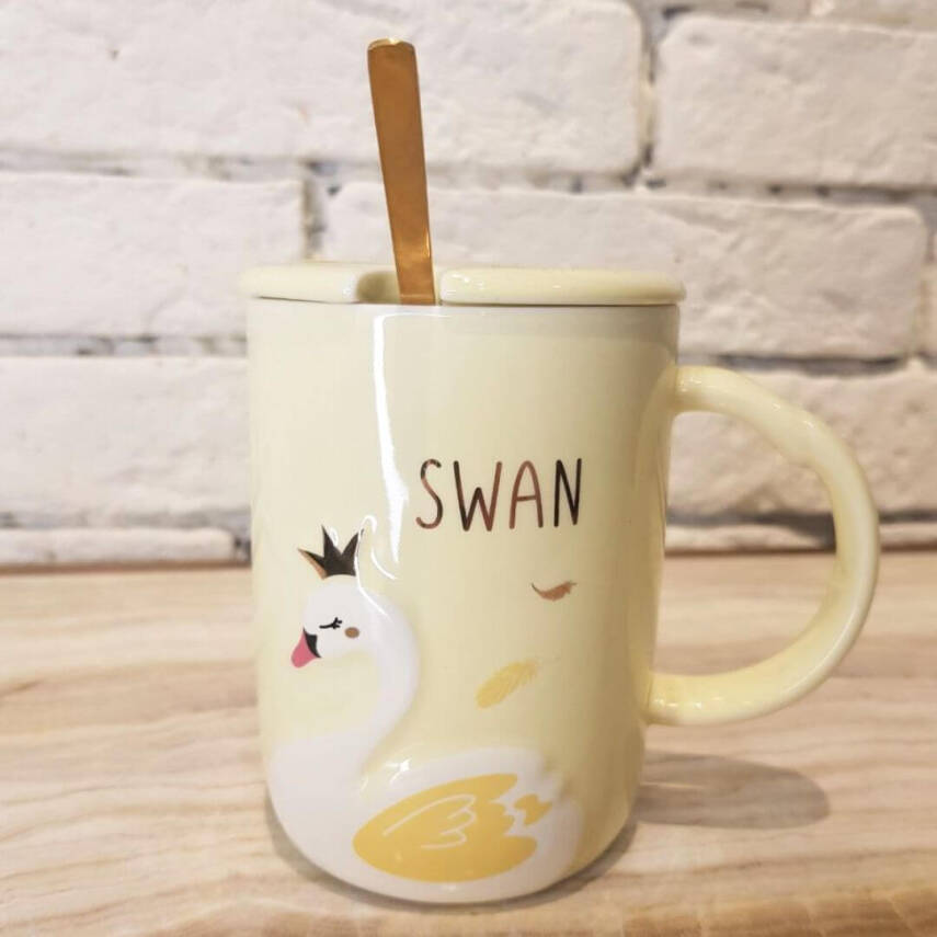 Ceramic cup with spoon - 4